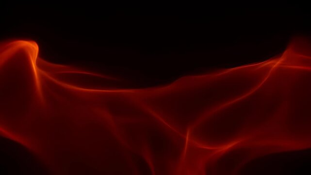 Orange fire light smoke texture abstract wave glow background fluid motion ember heat on dark dark background with soft flow and abstract glow