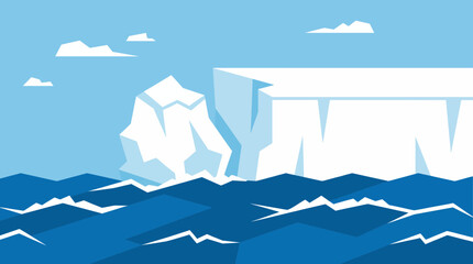 Massive Iceberg Calving From Antarctic Ice Shelf © Bima