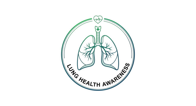 Lung Health Awareness Medical Emblem Design