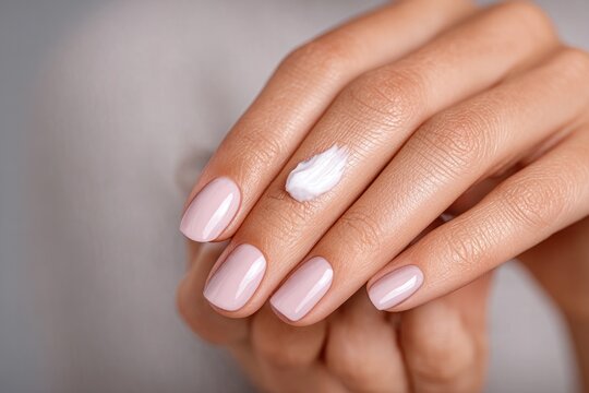 hand with moisturizer on finger