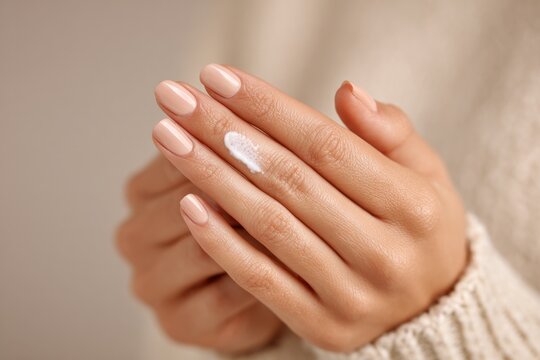 hand applying moisturizer cream on finger