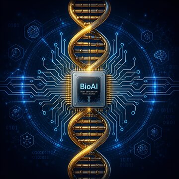 Bio AI DNA Chip: Futuristic Biotechnology, Genetic Engineering, and Digital Health Integration