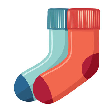 Pair of colorful socks illustration