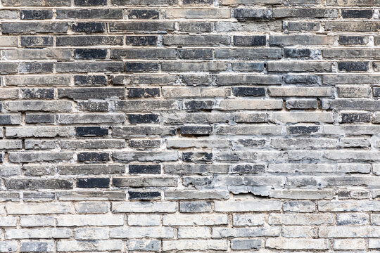 Gray brick wall textured background