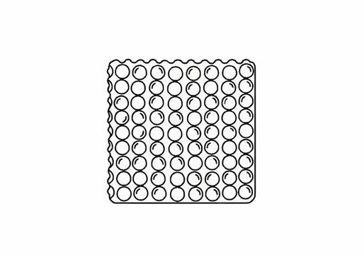 Bubble wrap sheet for packaging and protection.