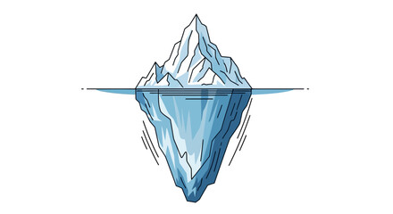 Iceberg Concept: Hidden Danger Below The Surface, Cold Arctic Landscape © fadli