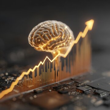 The fusion of mind and machine: exploring advanced ai interconnections. Investment trends. Interlinked brain and cpu: vision of enhanced neural and ai synergy. Economic growth.