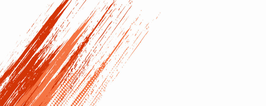 Orange grunge abstract texture background with halftone