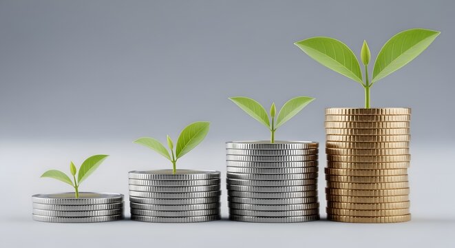 From Silver to Gold: Wealth That Grows
Four Stacks of Rising Prosperity
The Evolution of Investment
Small Coins, Tall Ambitions
Growing Value, One Stack at a Time
Seed to Savings, Sprout to Fortune
Cl