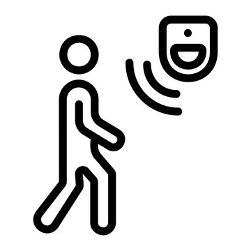 Motion sensor Line Icon