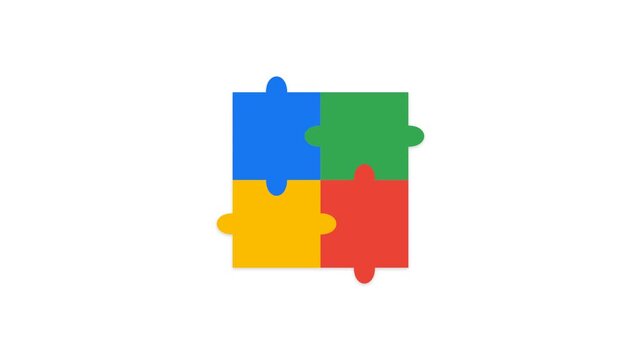 Puzzle Pieces Assembling into a Perfect Square Illustrating Concepts of Connection Teamwork and Integration