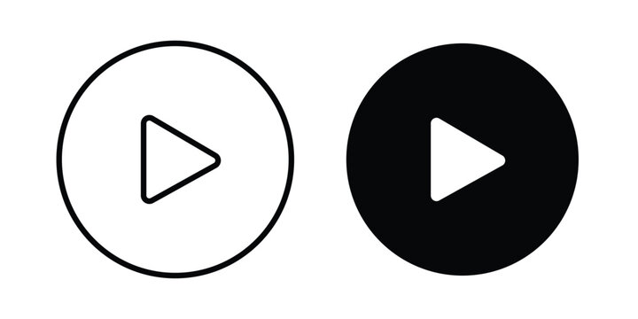 Media play button icon