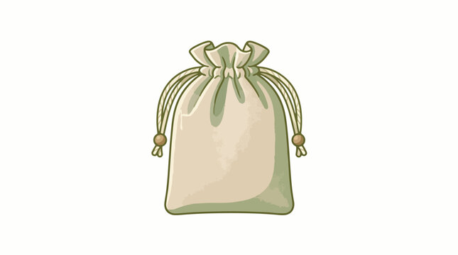 Drawstring Bag with Green Accents.