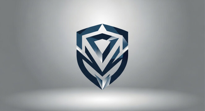 Modern Abstract Shield Emblem Logo Design.