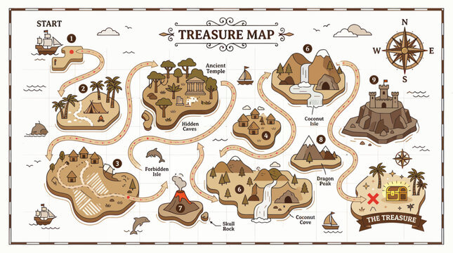 Treasure Map: Adventure Quest to Hidden Islands and Pirate Treasure