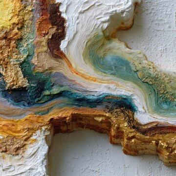 abstract fluid art with vibrant colors