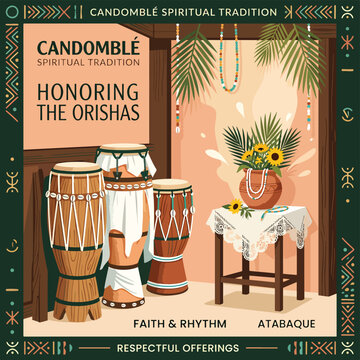 Candomble Spiritual Tradition Drums Orishas.