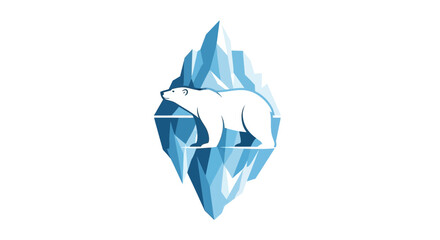 Polar Bear on Iceberg - Arctic Wildlife and Global Warming Concept © Romadon
