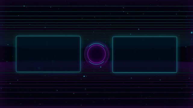 Cyberpunk Gaming End Screen Interface Layout ThreeJS Background
