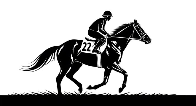 Equestrian athlete performing show jumping in competition.