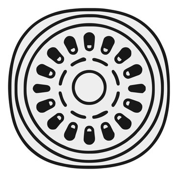 Smart speaker top down flat vector illustration. Generative AI