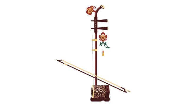 Traditional Chinese Erhu Musical Instrument.