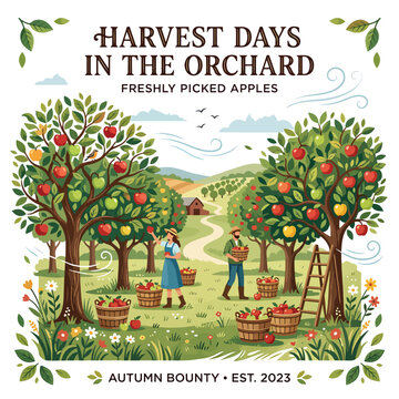 Harvest Days in the Apple Orchard.