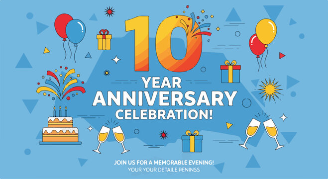 Happy 10Th Anniversary」の写真素材 | 44,704件の無料イラスト画像