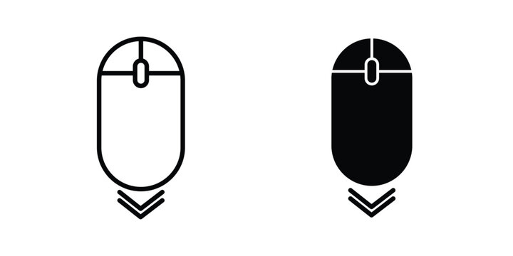 Scroll down computer mouse icon