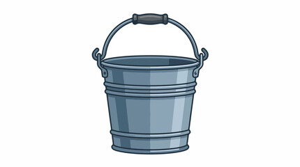 Gray Metal Bucket with Handle. © Agos