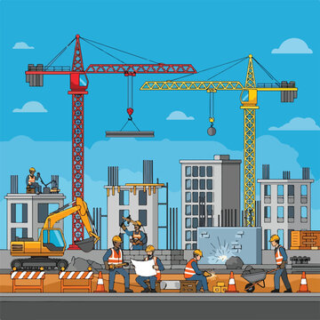 A construction site scene