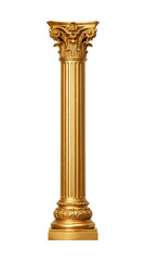 Naklejka premium PNG Elegant golden Corinthian column design.