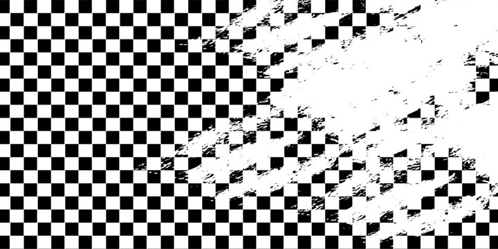Black and white checkered pattern, Checkerboard seamless pattern