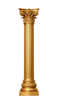 PNG Elegant golden Corinthian column design.