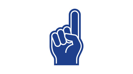 Fototapeta premium Hand pointing up with index finger.
