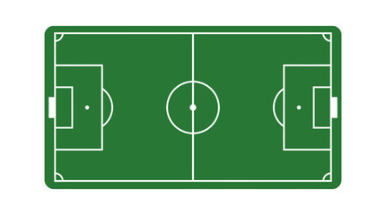 Soccer field with white lines markings. © ciko