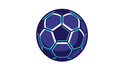Fototapeta premium Dark blue soccer ball with white.