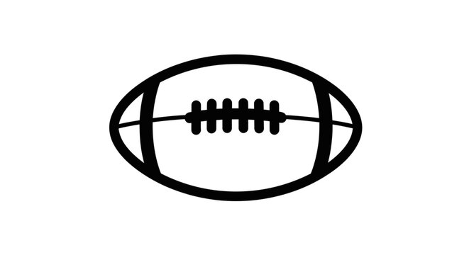 Minimalist american football ball icon