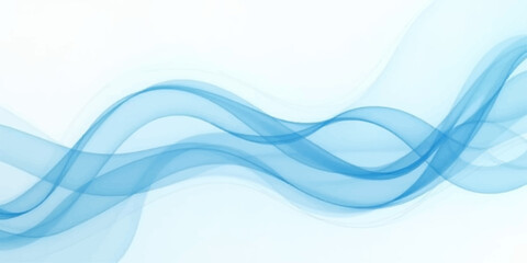 Naklejka premium Abstract blue background featuring a soft flowing wave design with elegant curved lines and digital light elements perfect for a modern wallpaper backdrop or banner vector illustration