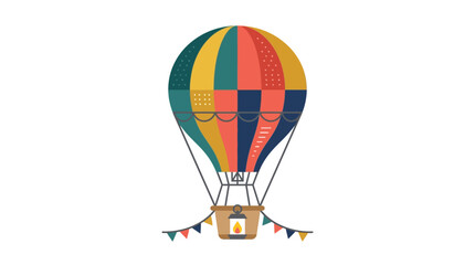 Colorful Hot Air Balloon Ride. © eka