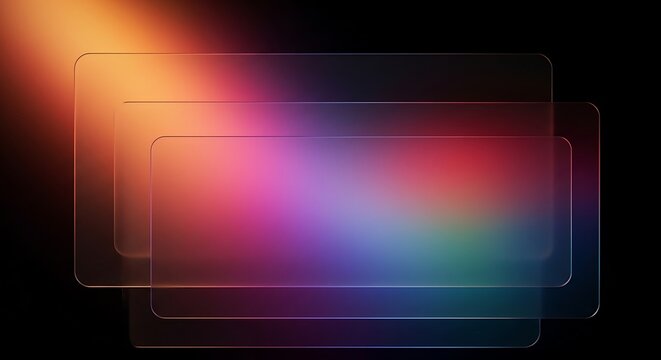 A colorful rectangular prism with a light beam