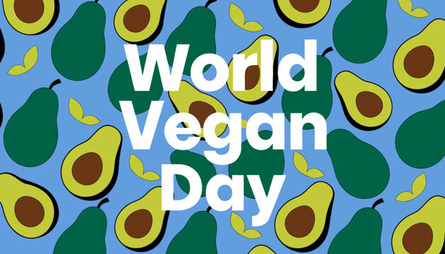 Vegan Day, Avocado Pattern, World Vegan Day, Green Avocados