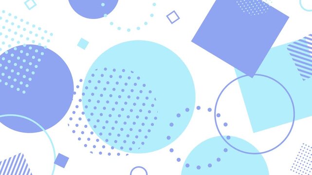 Pastel-colored geometric Memphis cute pop background