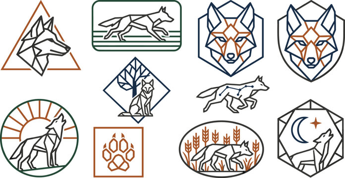 Moscow Kremlin Tower Vector Logo Set with Flat and Geometric Badge Styles for Russian Culture and Travel Brand Designs