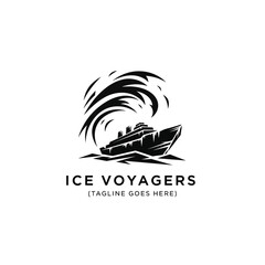 Dynamic maritime emblem perfect for arctic expeditions, logistics, and heavy-duty shipping companies. © Skylith
