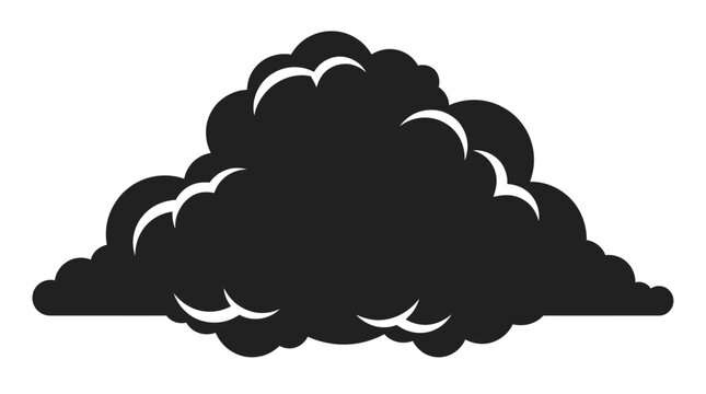 Storm cloud silhouette over dark horizon dramatic black and white minimalist composition