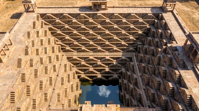 Chand Baori Stepwell in Rajasthan, India