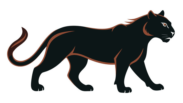 Black Panther walking with proud stance against a white background symbolizing power and stealth