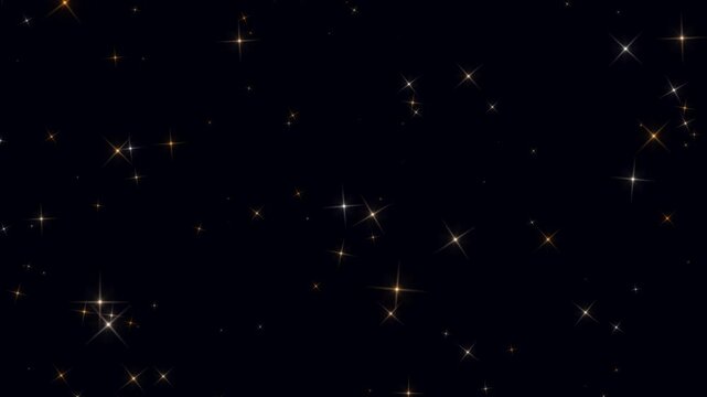Glitter sparkle animated Black screen, 3D Animation, Ultra High Definition, 4k video. White shining dust light. Bokeh light lights effect background. Twinkling star animation on transparent