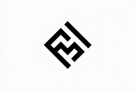 Geometric Logo Design - FS Monogram: A clean and modern geometric logo featuring a stylized 'FS' monogram within a diamond shape, perfect for branding and corporate identity.